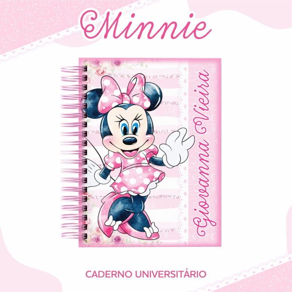 Arquivo Etiqueta Escolar Minnie Rosa #2814 Studio e pdf - Image 3