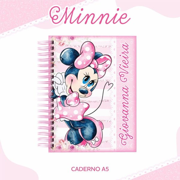 Arquivo Etiqueta Escolar Minnie Rosa #2814 Studio e pdf - Image 4