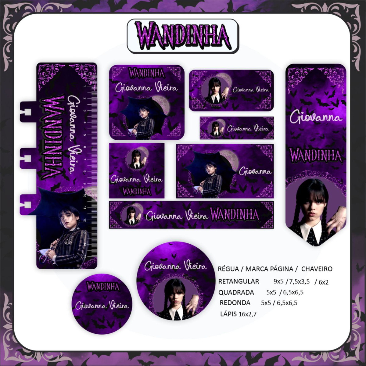 Arquivo Kit Completo Escolar Série Wandinha 2023 #15664 - Imagem 4