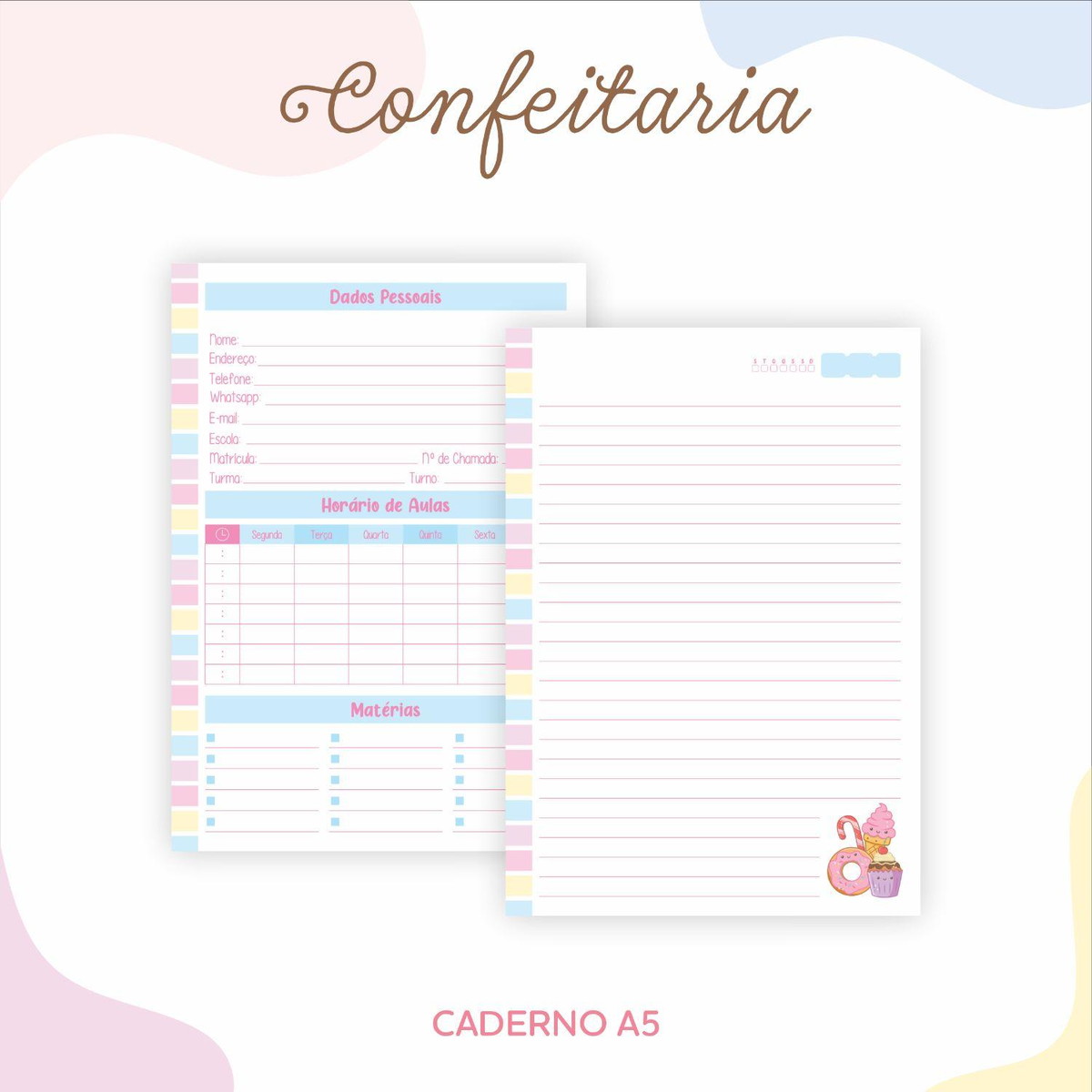 Arquivo Kit Etiquetas Escolares Confeitaria #11338 - Imagem 4