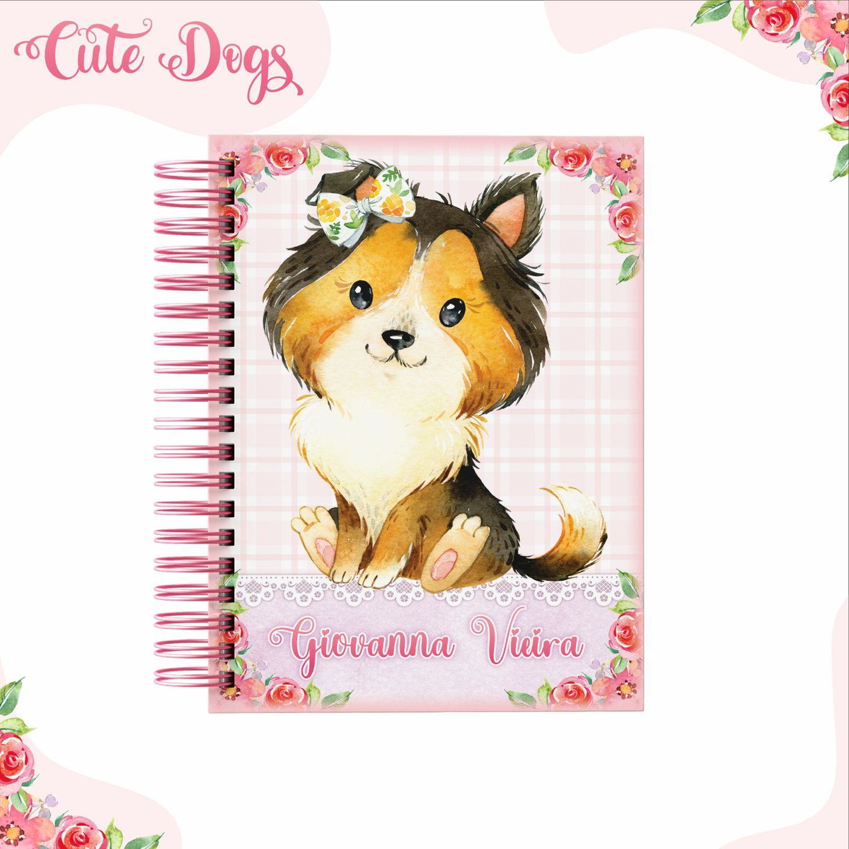 ARQUIVO KIT ETIQUETAS ESCOLARES CUTE DOG #11320 - Imagem 3