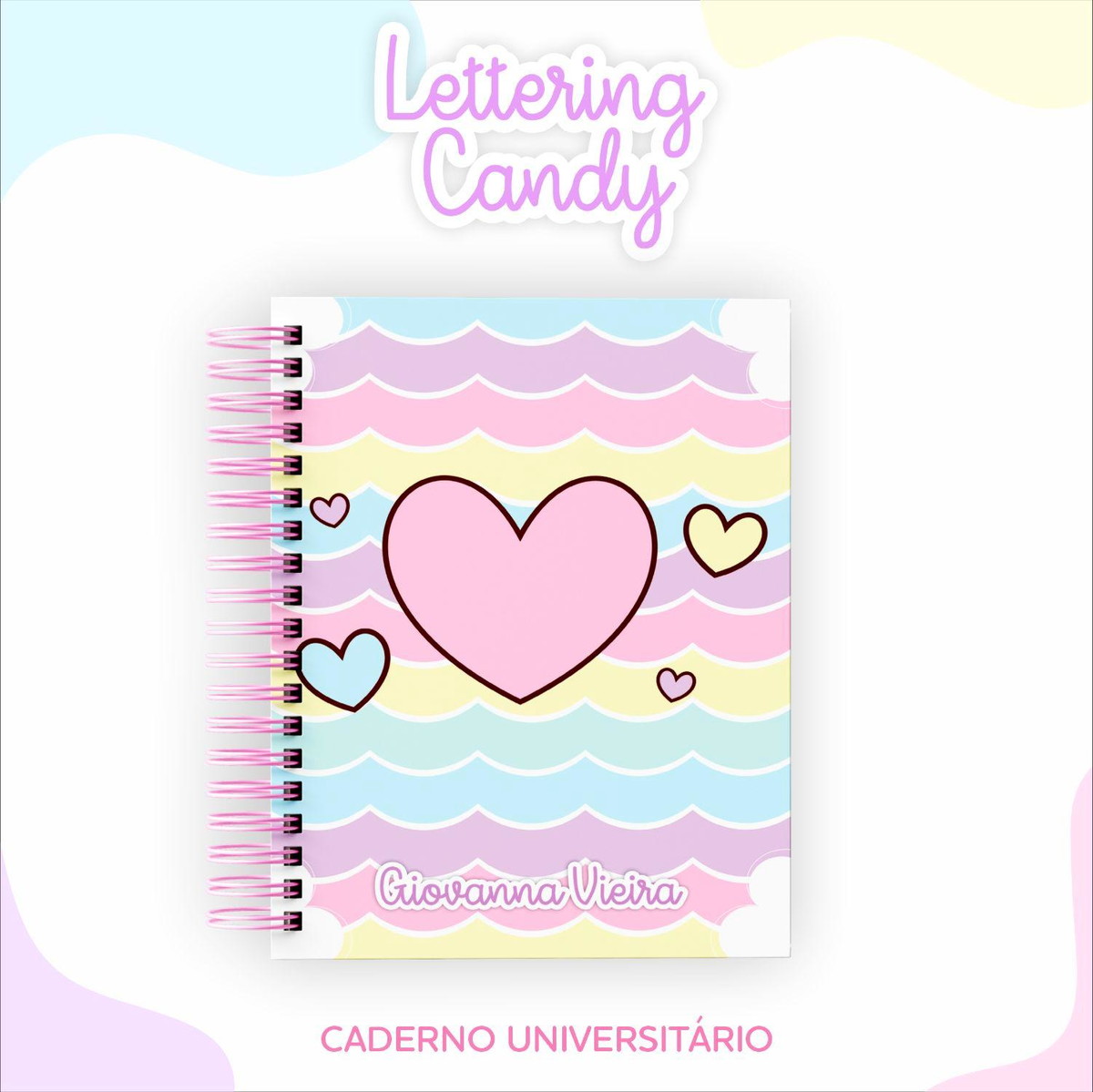 ARQUIVO KIT ETIQUETAS ESCOLARES LETTERING CANDY #11334 - Imagem 4