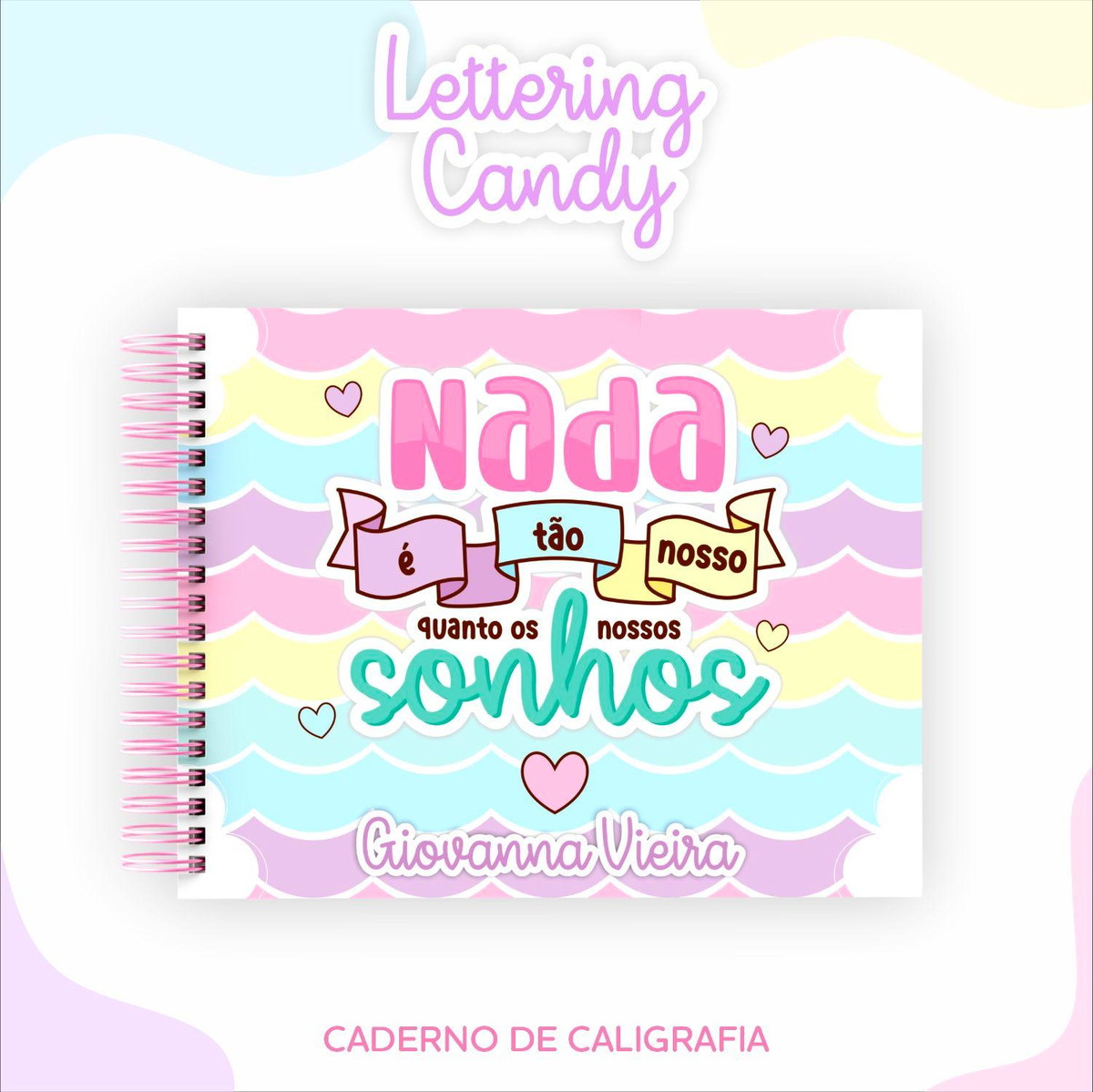 ARQUIVO KIT ETIQUETAS ESCOLARES LETTERING CANDY #11334 - Imagem 5