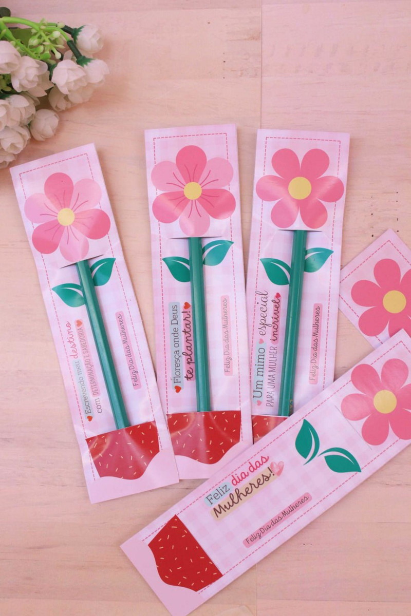 Arquivo Mimo Kit Cards Lapis Flor Dia da Mulher #17007