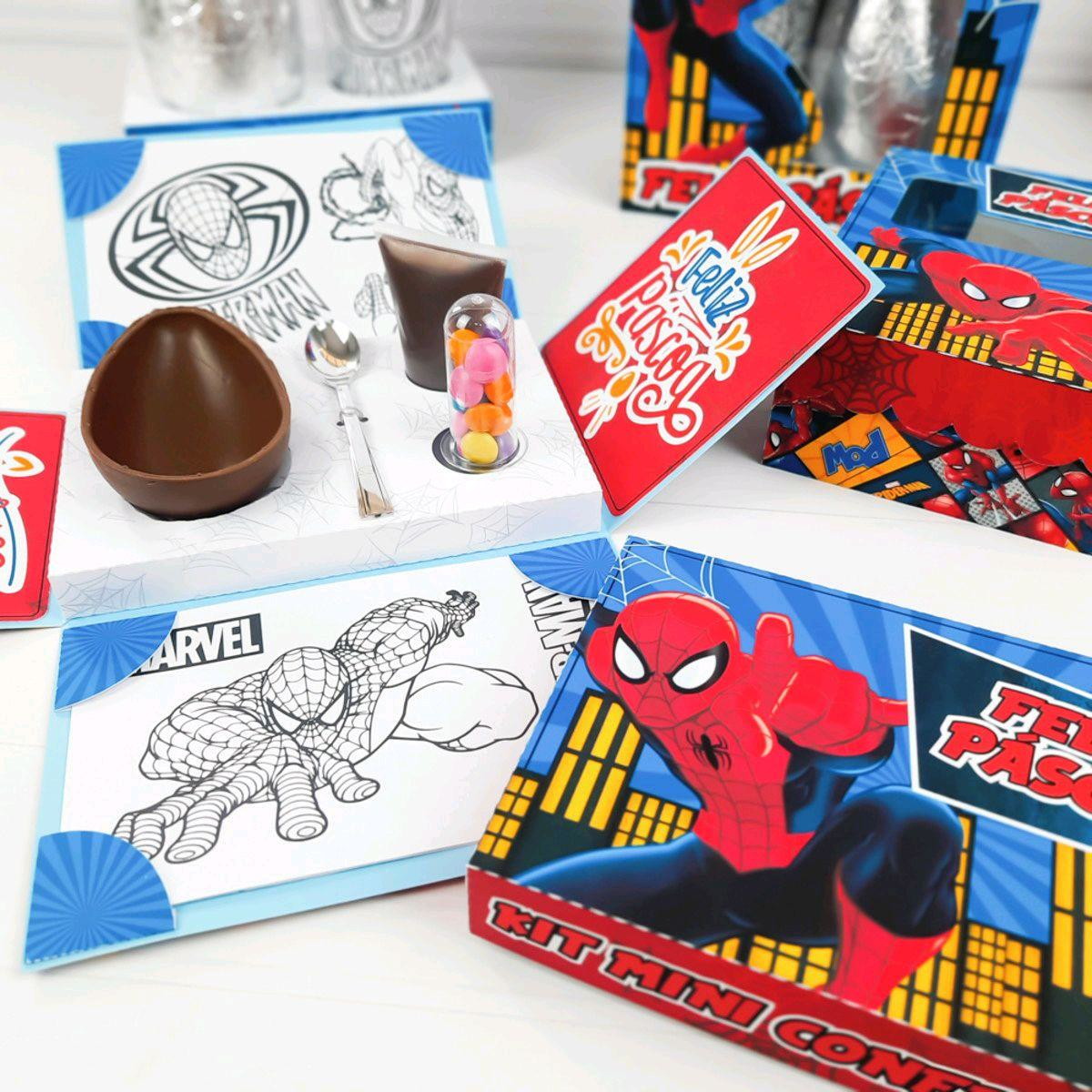 ARQUIVO PASCOA CAIXA CONFEITEIRO EXPLOSÃO HOMEM ARANHA #3444 - Imagem 2