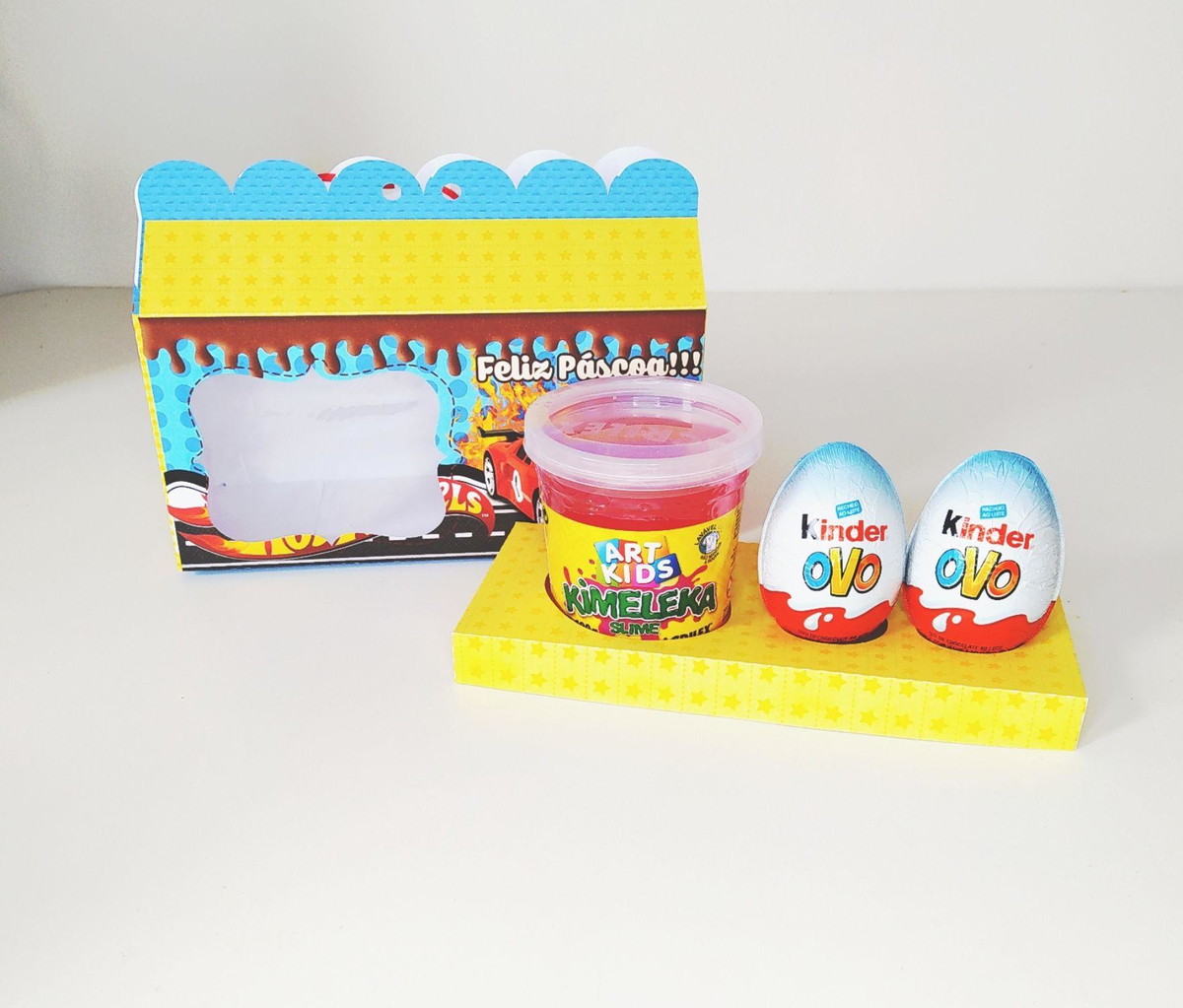ARQUIVO PASCOA CAIXA SLIME E KINDER OVO HOTWHEELS #13698