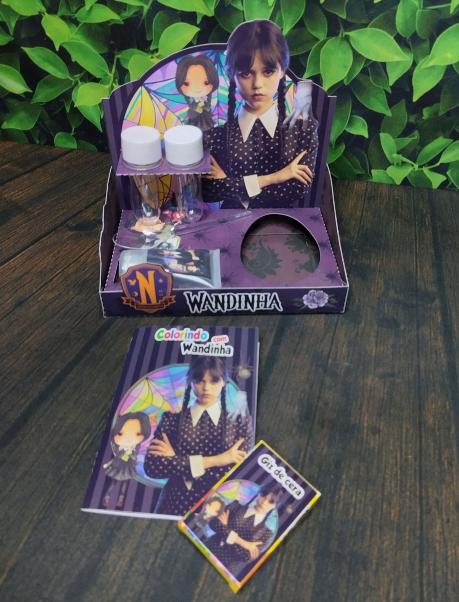 Arquivo Pascoa Cesta Confeiteiro + Colorir Wandinha #14772 - Imagem 2