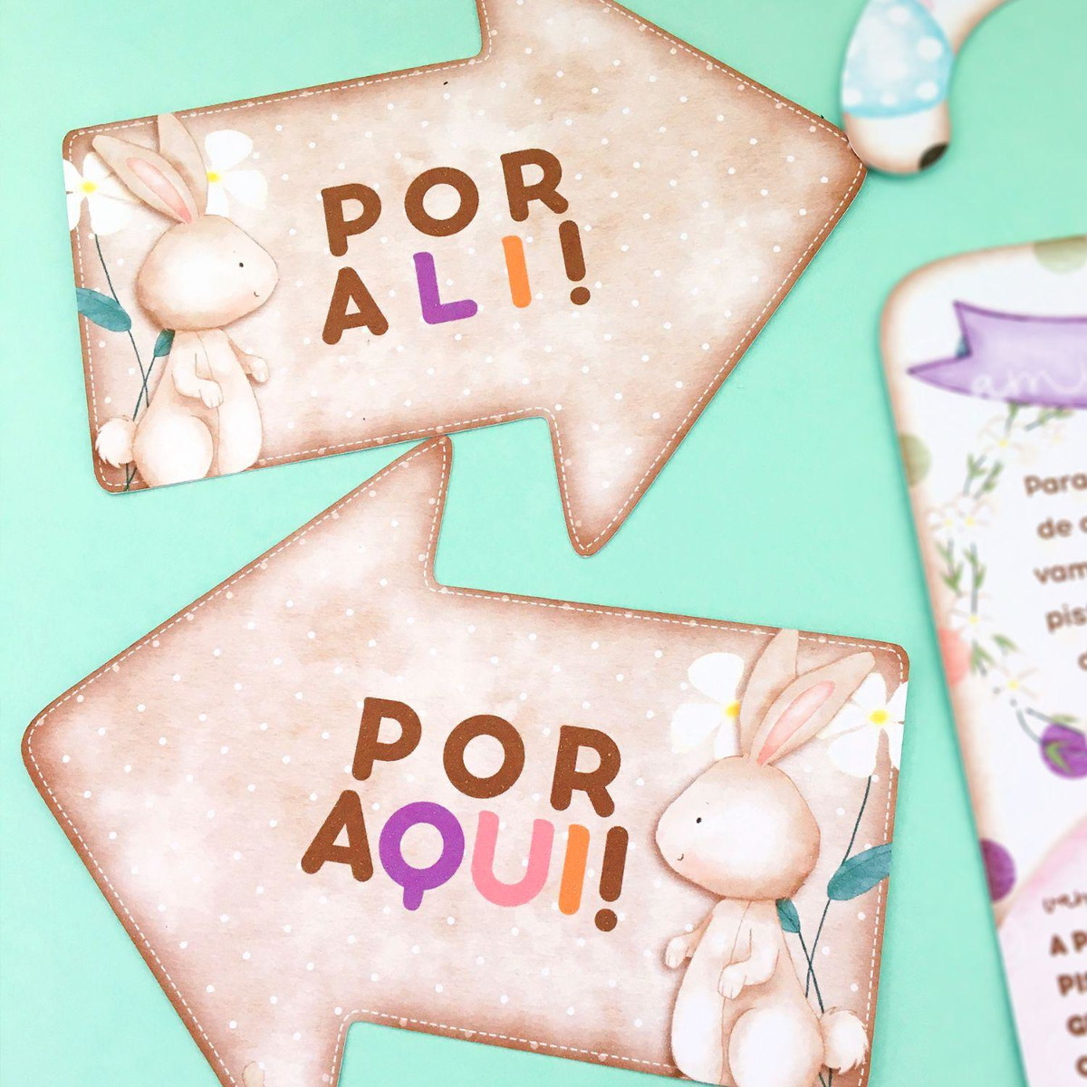 Arquivo Pascoa Kit Caça aos Ovos Coelhinhos + Brinde #15785 - Imagem 4
