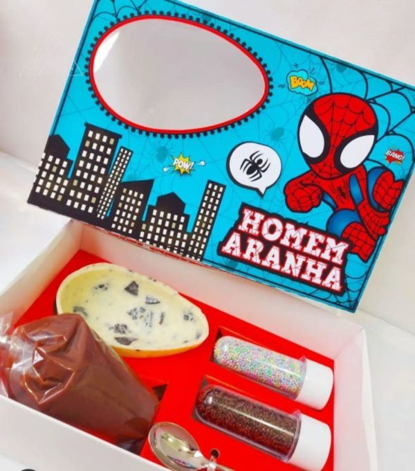 Arquivo Pascoa Mini Confeiteiro Homem Aranha Cute #14778