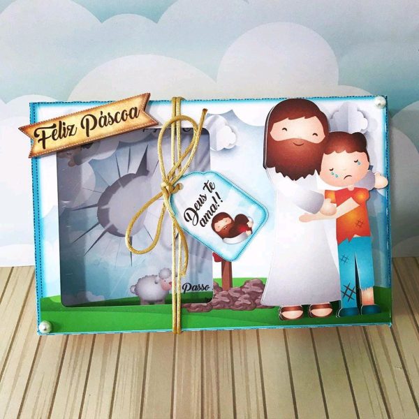 ARQUIVO PASCOA RELIGIOSA CAIXA PARA MINI CONFEITEIRO #4520 - Image 3