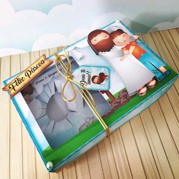 ARQUIVO PASCOA RELIGIOSA CAIXA PARA MINI CONFEITEIRO #4520 - Image 2