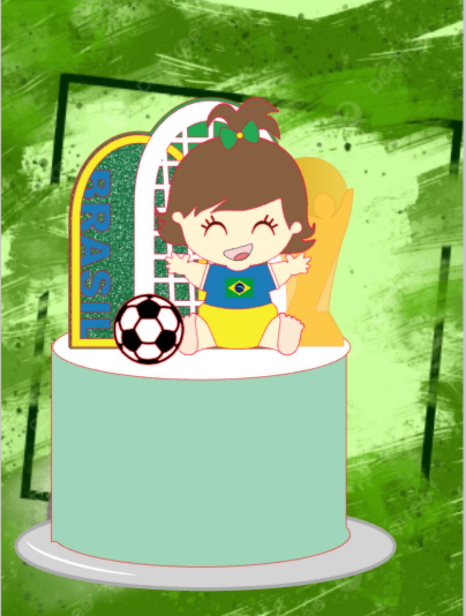 Arquivo Topo de Bolo Brasil Copa do Mundo 2022 #15501