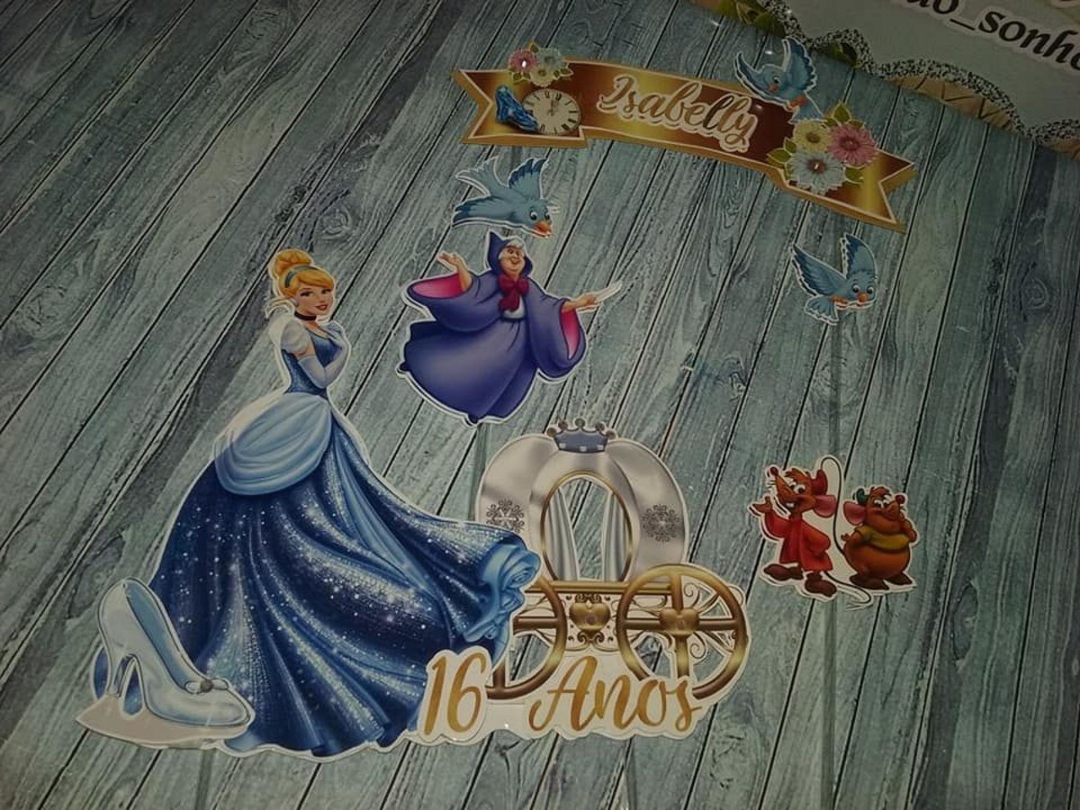 Arquivo Topo de Bolo Cinderela #17288