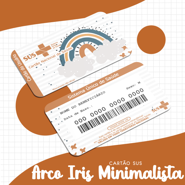 Cartão SUS Arco Iris Menino