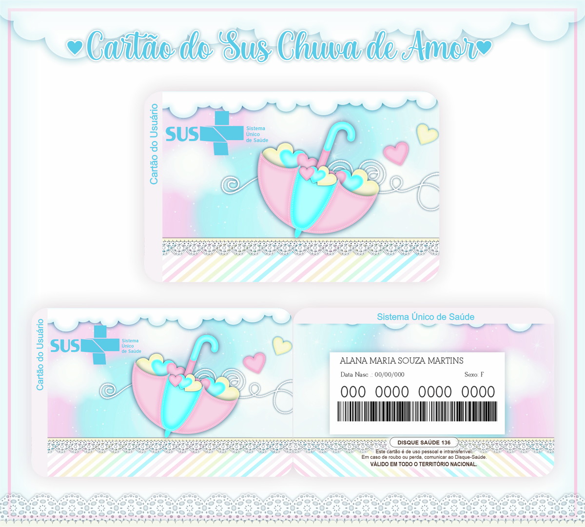 Cartão SUS Chuva de Amor