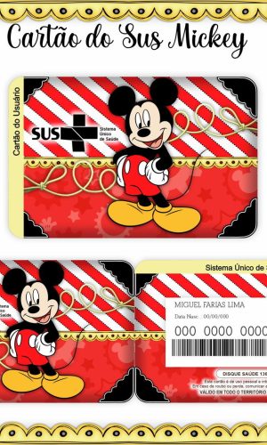 Cartão SUS Mickey