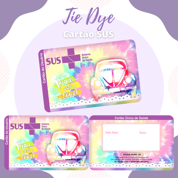 Cartão SUS Tie Dye