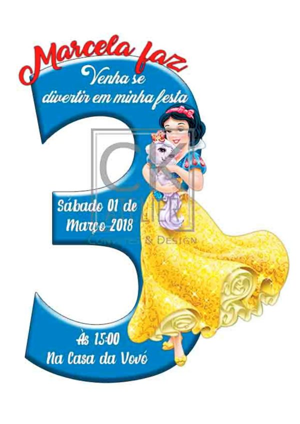 Convite Branca de Neve