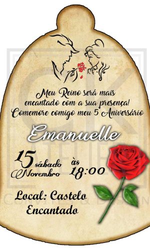 Convite Digital Bela e Fera