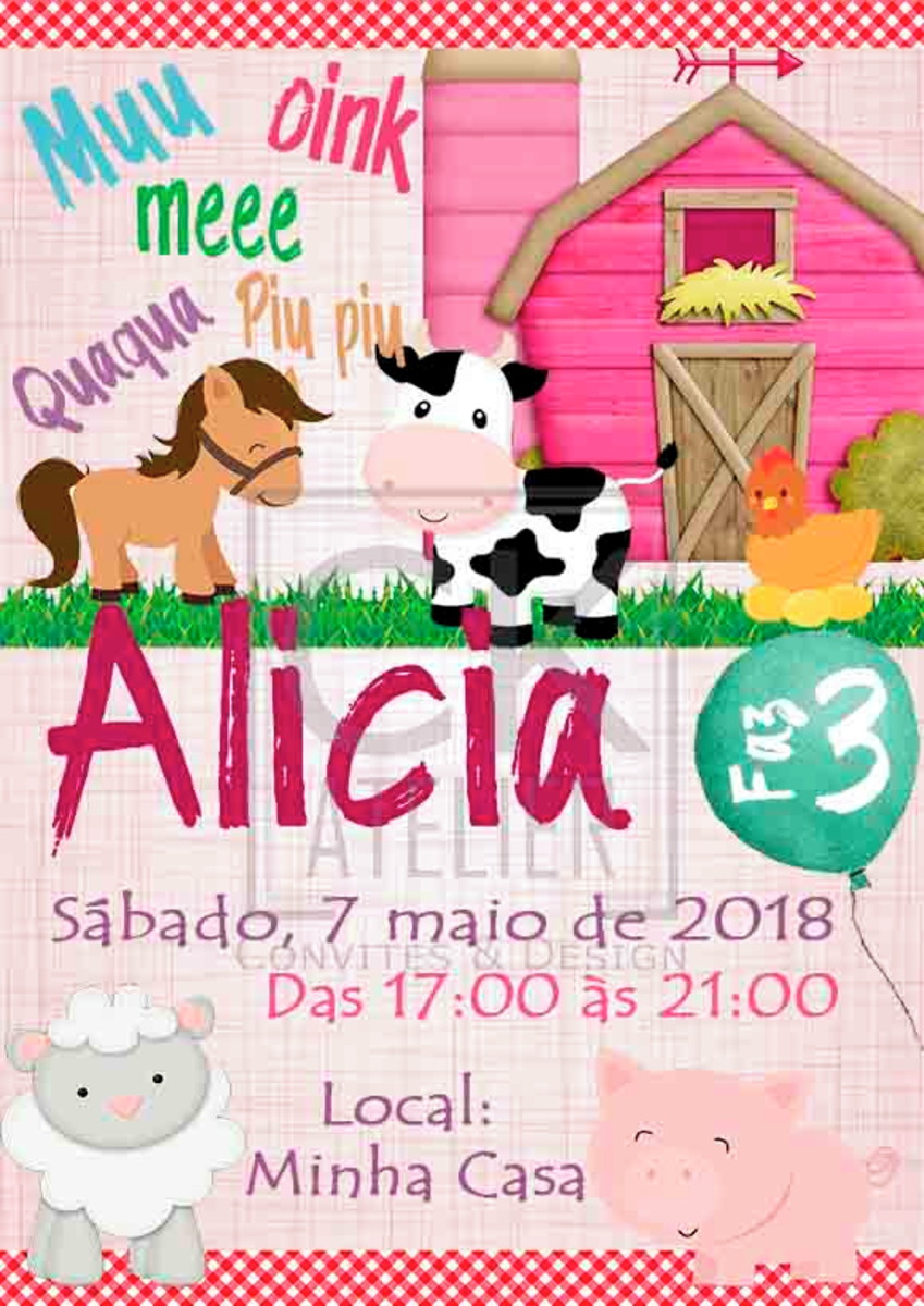 Convite Digital Fazendinha