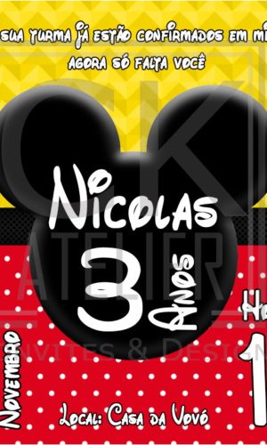 Convite Digital Mickey
