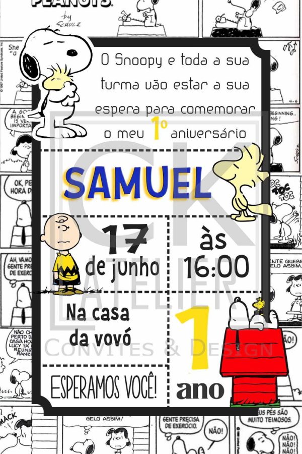 Convite Digital Snoopy