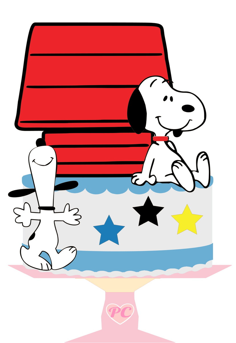 KIT C/ 5 ARQUIVO DE CORTE: TOPO DE BOLO SNOOPY 001