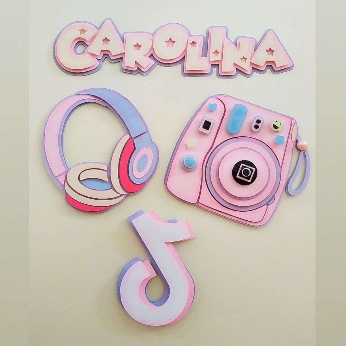 KIT C/ 5 ARQUIVO DE CORTE: TOPO DE BOLO TIK TOK 003