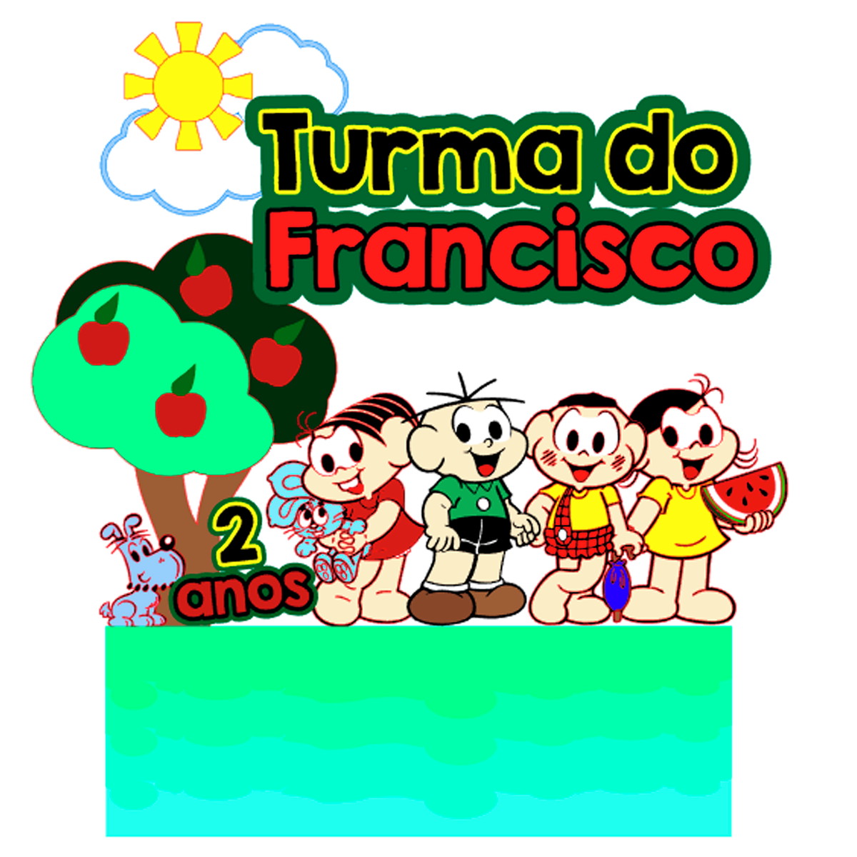 Kit C/ 5 Arquivo De Corte: Topo Turma Da Mônica 004