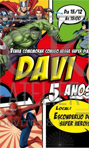 Convite Digital Avengers