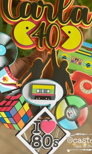 Topo de Bolo Anos 80