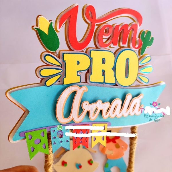 Topo de Bolo Arraiá