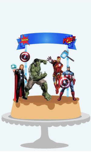 Topo De Bolo Avengers