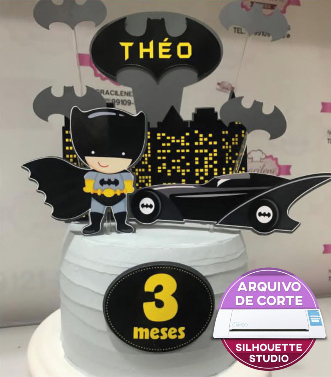 Topo de Bolo Batman