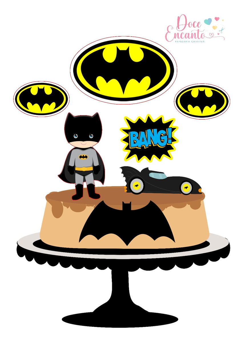 Topo de Bolo Batman