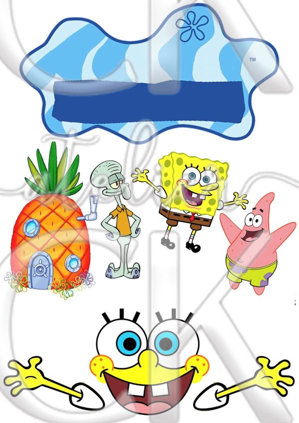 Topo de Bolo Bob Esponja