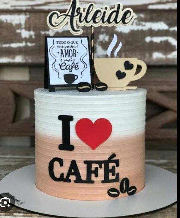 Topo de Bolo Café
