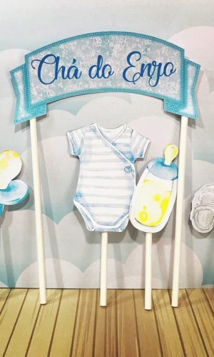Topo de Bolo Chá de Bebe