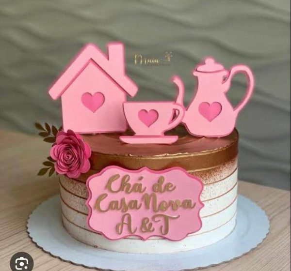 Topo de Bolo Chá de Casa Nova