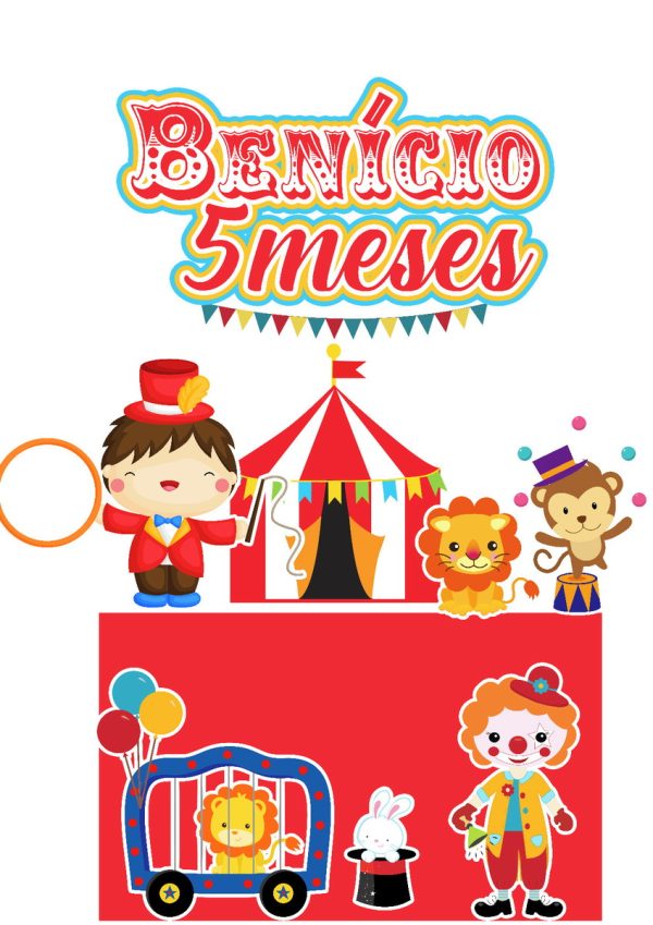 Topo de Bolo Circo