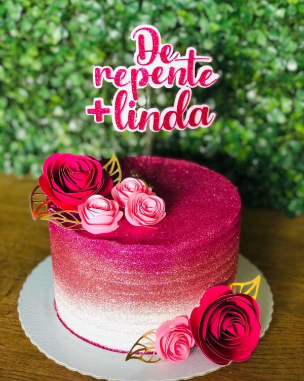 Topo de Bolo De repente mais linda