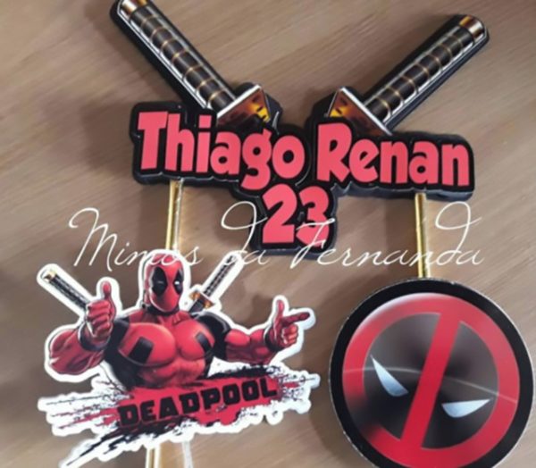Topo de Bolo DeadPool