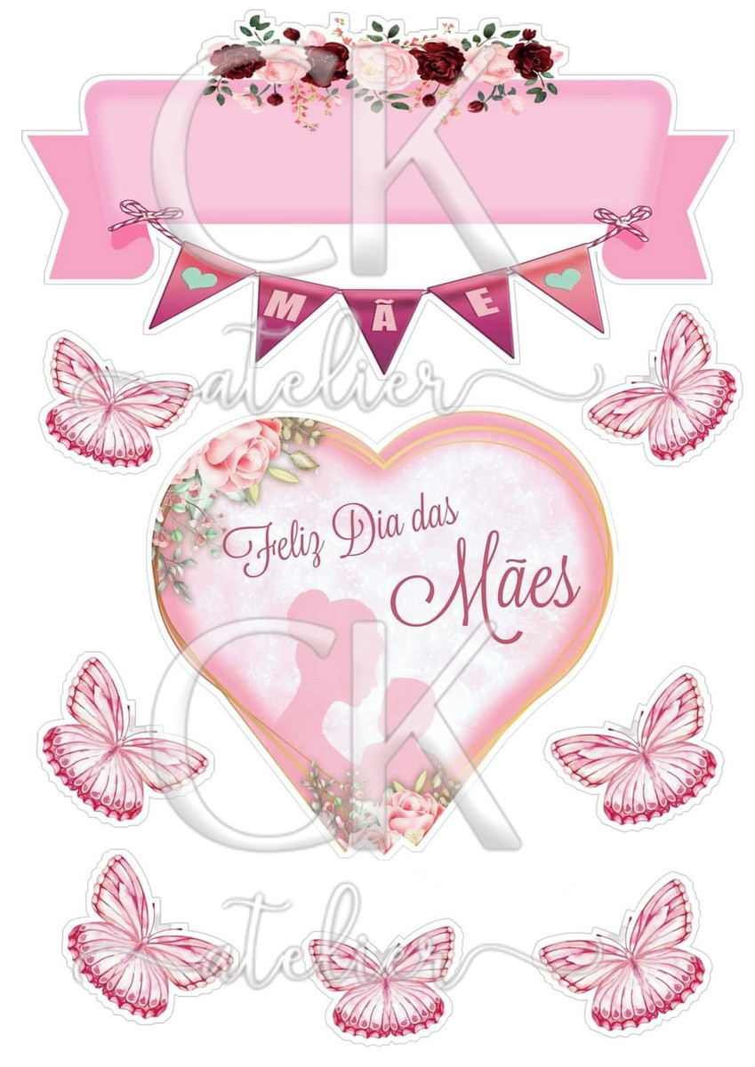 Topo de Bolo dia das mães