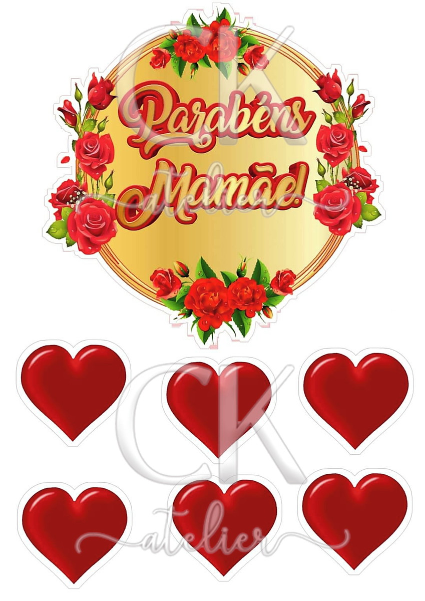 Topo de Bolo Dia das Mães