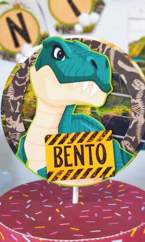 Topo de Bolo Dinossauro