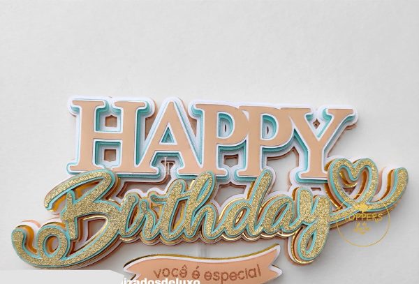 Topo De Bolo Feliz Aniversario