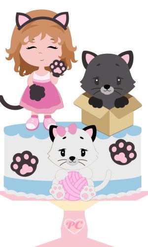 Topo de Bolo Gatinho