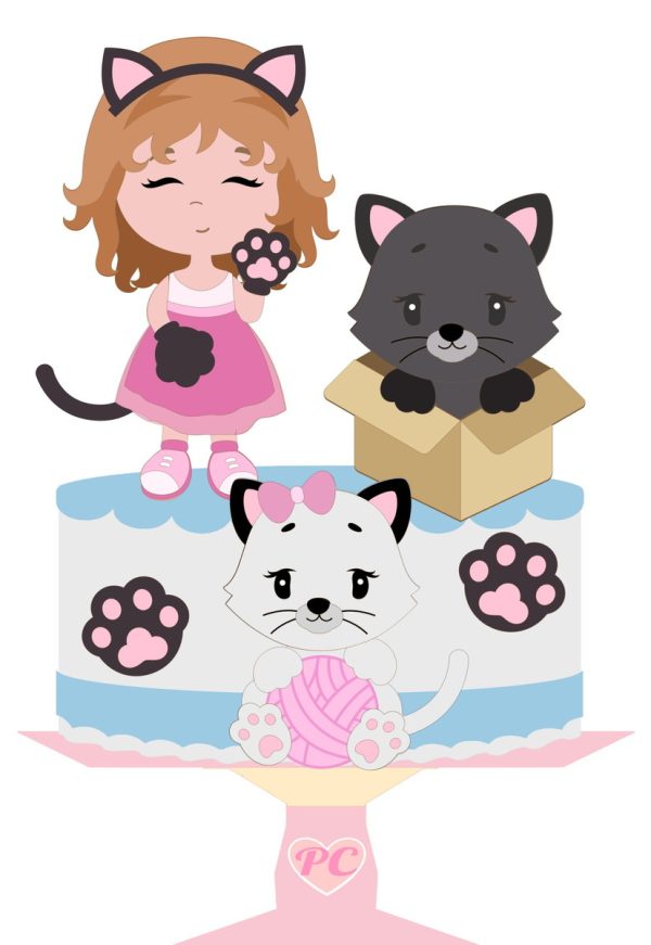 Topo de Bolo Gatinho