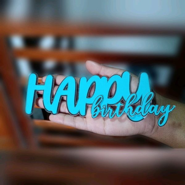 Topo de Bolo Happy birthday