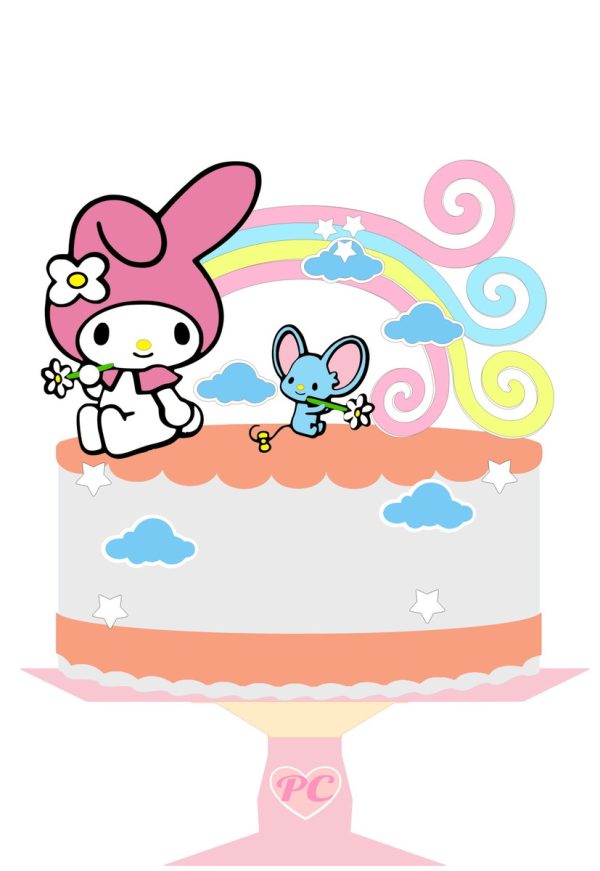 Topo De Bolo Hello Kitty